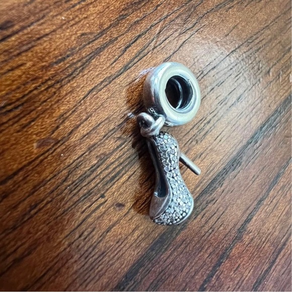 Brand NEW Authentic Pandora Pavé Stiletto Shoe Dangle Charm Jewelry S925 ALE - Picture 5 of 8